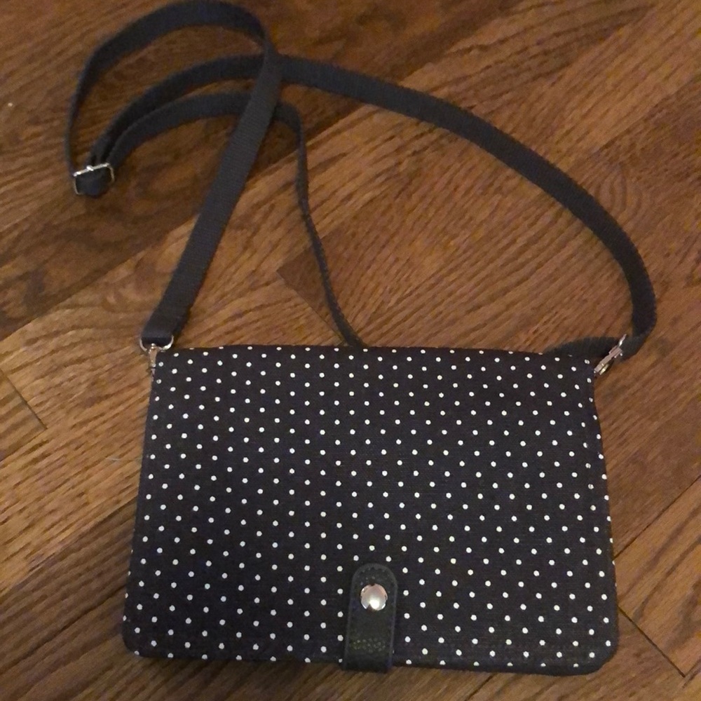 Gray Polka dot Thirty-One purse